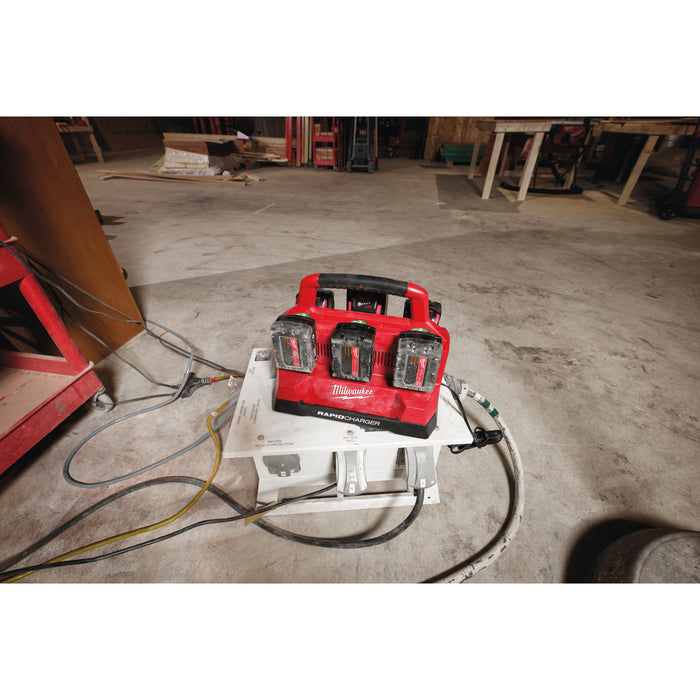 Milwaukee M18PC6 6-Bay 18V PACKOUT Compatible Charger 240V - westbasedirect.com