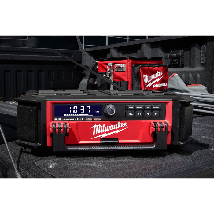 Milwaukee M18PRCDAB+ 18V PACKOUT Radio Charger - Bare Unit - westbasedirect.com
