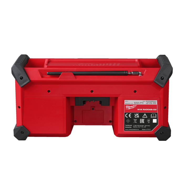 Milwaukee M18RADDAB+G2-0 Jobsite Radio with DAB+ - Bare Unit - westbasedirect.com