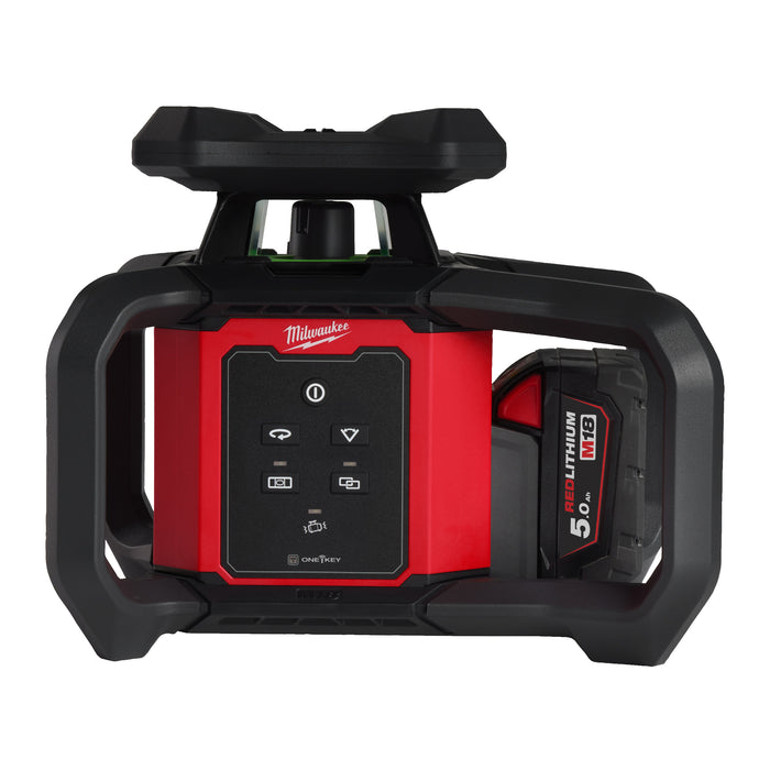 Milwaukee M18RLOHVG300-501C 18V ONE-KEY Green Horizontal/Vertical Rotary Laser, 1x 5.0Ah Battery, Charger & Case