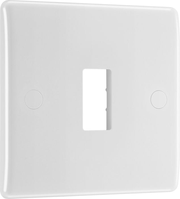 BG GridLite M81 White Moulded 1G Grid Front Plate