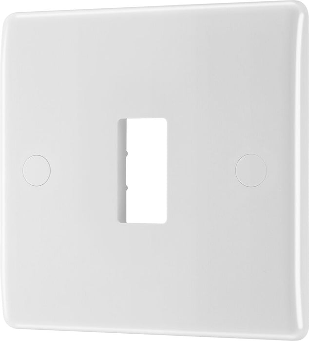 BG GridLite M81 White Moulded 1G Grid Front Plate