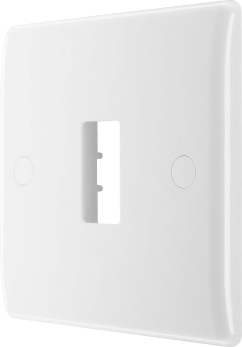 BG GridLite M81 White Moulded 1G Grid Front Plate