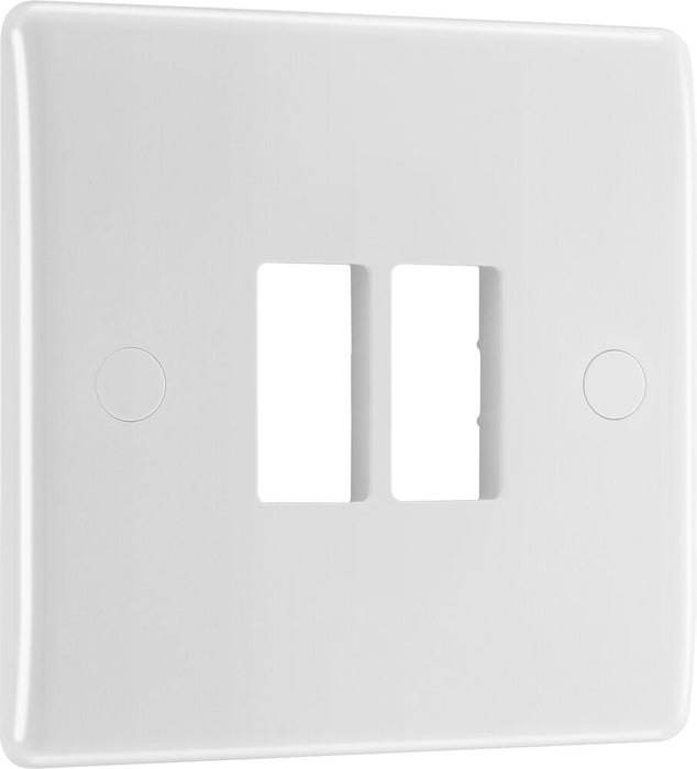 BG GridLite M82 White Moulded 2G Grid Front Plate
