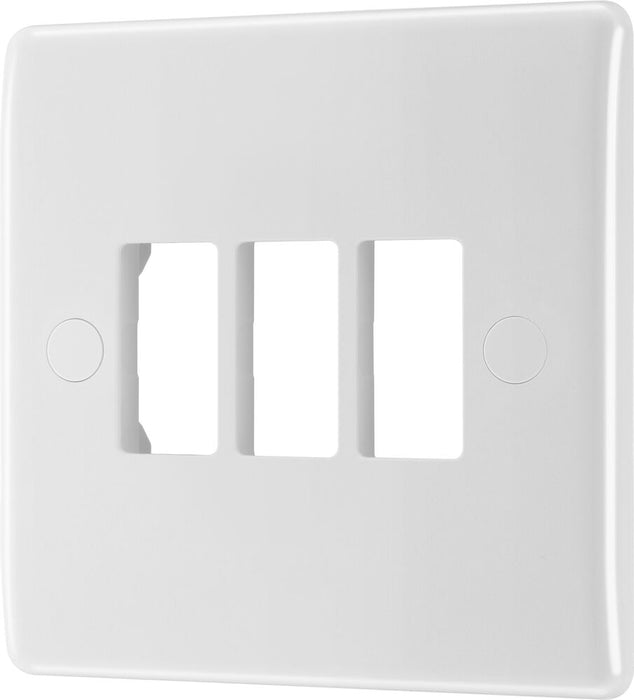 BG GridLite M83 White Moulded 3G Grid Front Plate