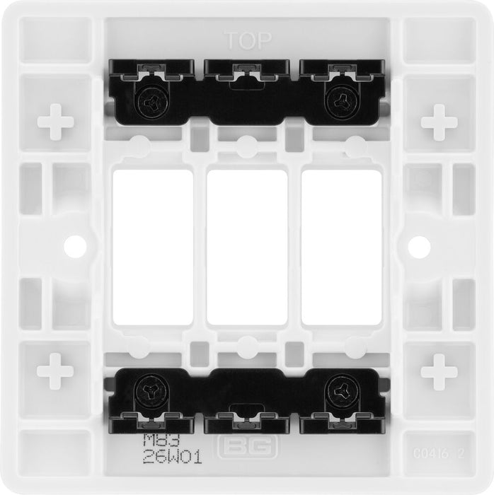 BG GridLite M83 White Moulded 3G Grid Front Plate