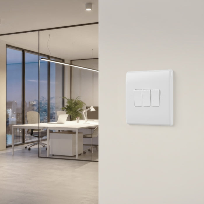 BG GridLite M83 White Moulded 3G Grid Front Plate