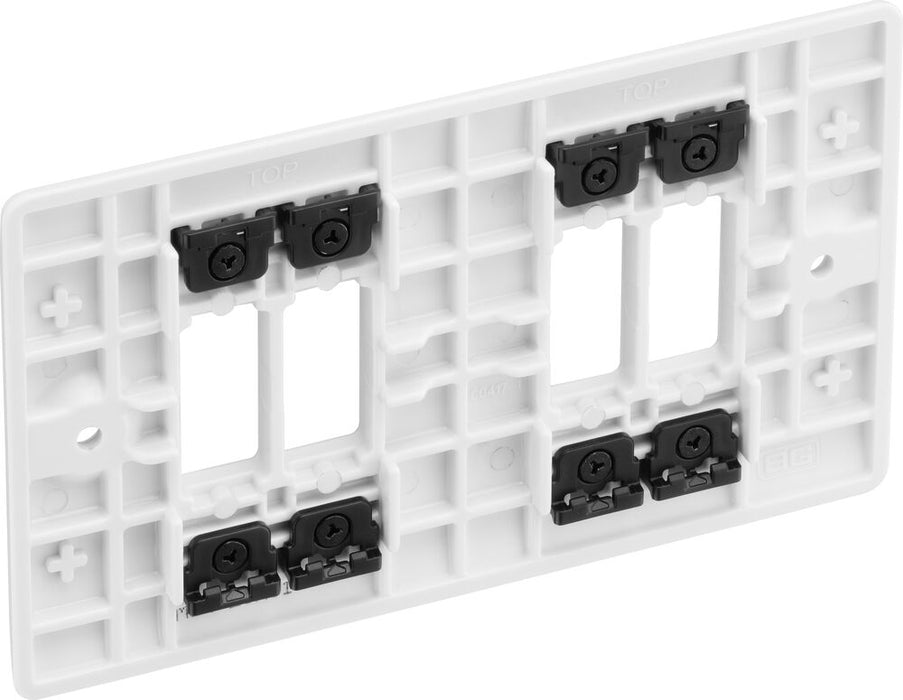 BG GridLite M84 White Moulded 4G Grid Front Plate
