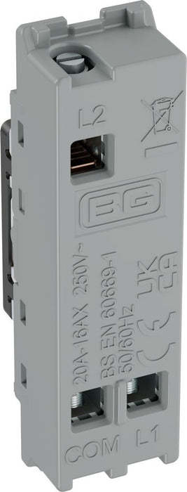 BG GridLite MAB12KY 20A 16AX SP 2-Way Key Switch Module - Antique Brass