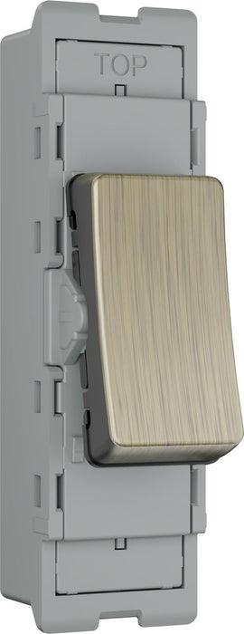 BG GridLite MAB142 20A 2-Way Retractive Switch Module - Antique Brass