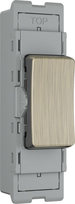 BG GridLite MAB142C 20A SP 2-Way Retractive (Centre Off) Switch Module - Antique Brass