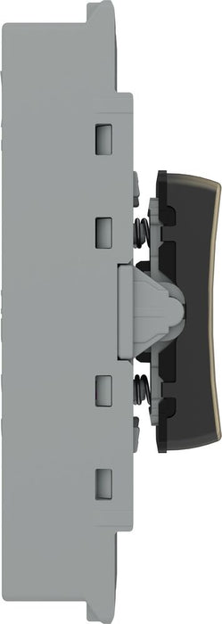 BG GridLite MAB142C 20A SP 2-Way Retractive (Centre Off) Switch Module - Antique Brass