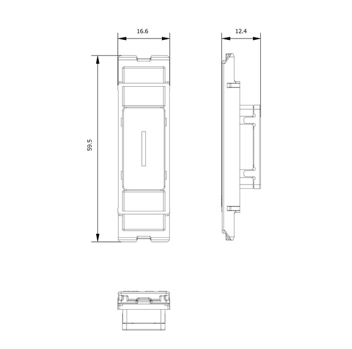 BG GridLite MABBLNK Blank Module - Antique Brass