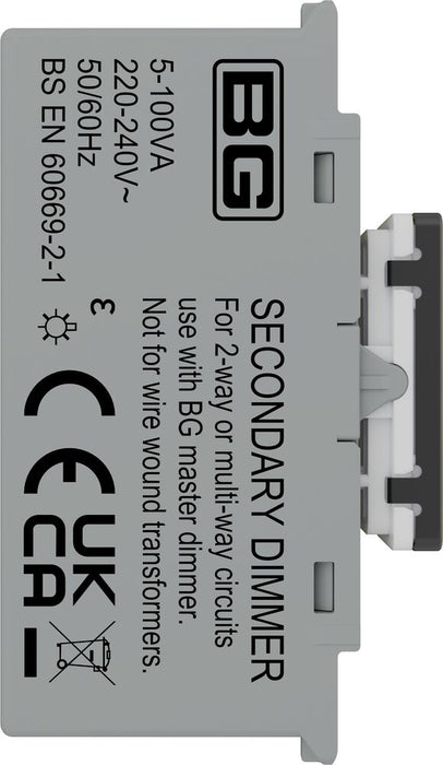 BG GridLite MABTDS 100W Secondary Touch LED Dimmer Module - Antique Brass