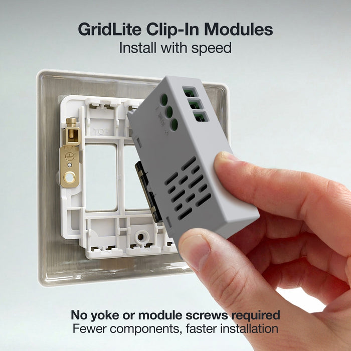BG GridLite MABTDS 100W Secondary Touch LED Dimmer Module - Antique Brass