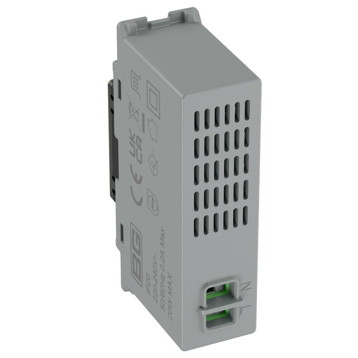 BG GridLite MABUSBC20B 20W USB-C Module - Antique Brass