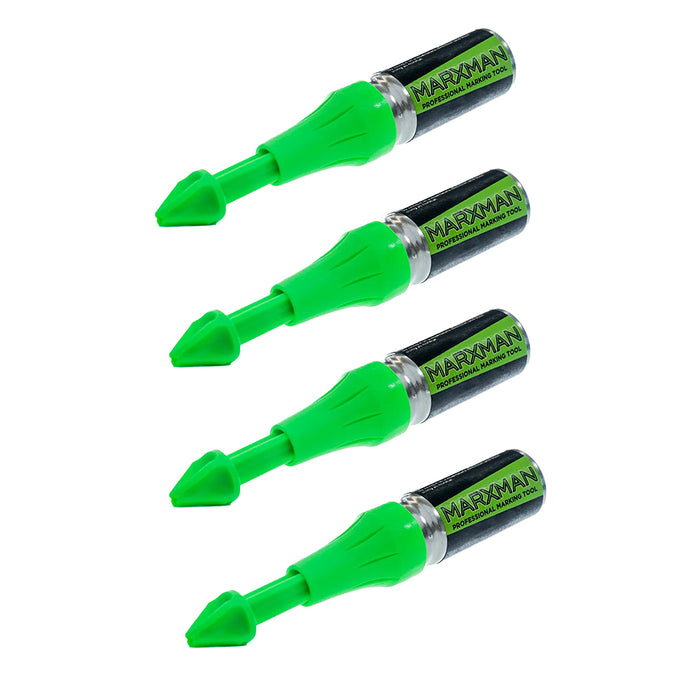 Marxman MARXSING/CLAMGRN Professional Marking Tool Standard Green Lid (4 Pack)