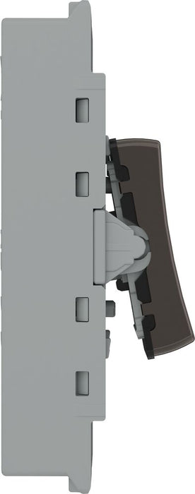 BG GridLite MBN12 20A 16AX SP 2-Way Switch Module - Black Nickel
