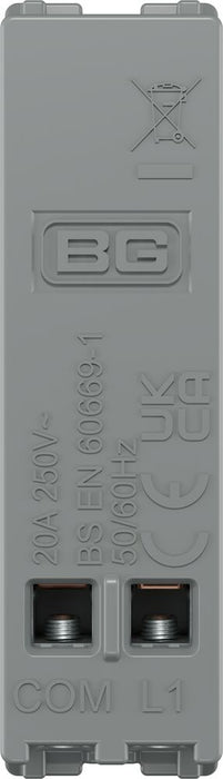 BG GridLite MBN14 20A 1-Way Retractive Switch Module - Black Nickel