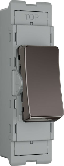 BG GridLite MBN142 20A 2-Way Retractive Switch Module - Black Nickel
