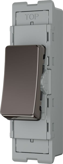 BG GridLite MBN142 20A 2-Way Retractive Switch Module - Black Nickel