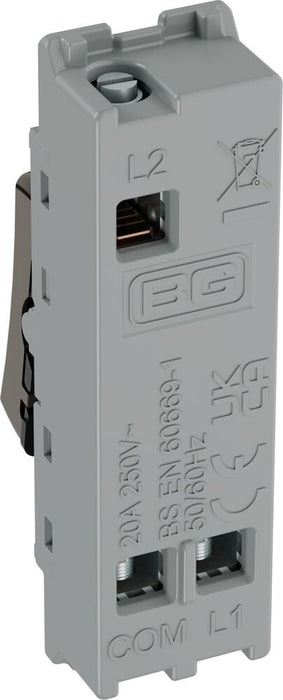 BG GridLite MBN142 20A 2-Way Retractive Switch Module - Black Nickel