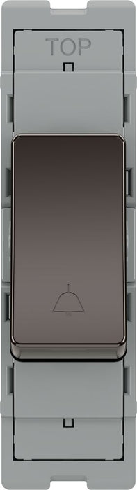 BG GridLite MBN142BELL 20A 2-Way Retractive Switch Module "Bell Symbol" - Black Nickel