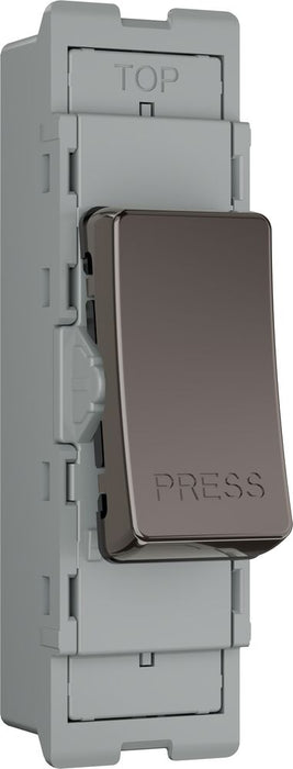 BG GridLite MBN142PR 20A 2-Way Retractive Switch Module "PRESS" - Black Nickel