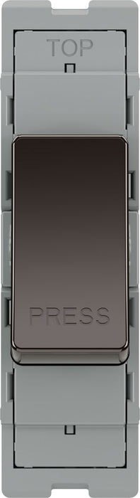 BG GridLite MBN142PR 20A 2-Way Retractive Switch Module "PRESS" - Black Nickel