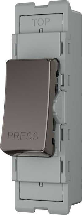 BG GridLite MBN142PR 20A 2-Way Retractive Switch Module "PRESS" - Black Nickel