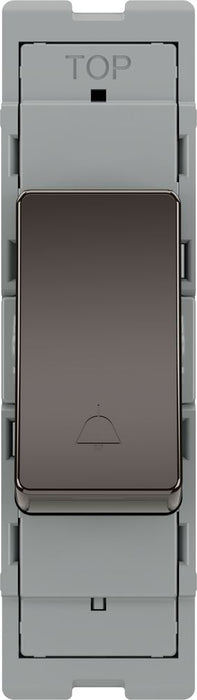 BG GridLite MBN14BELL 20A 1-Way Retractive Switch Module "Bell Symbol" - Black Nickel