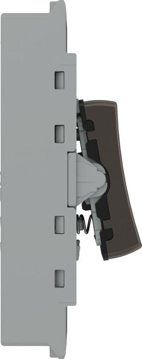 BG GridLite MBN14BELL 20A 1-Way Retractive Switch Module "Bell Symbol" - Black Nickel