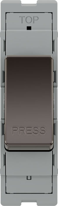 BG GridLite MBN14PR 20A 1-Way Retractive Switch Module "PRESS" - Black Nickel