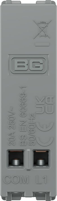 BG GridLite MBN14PR 20A 1-Way Retractive Switch Module "PRESS" - Black Nickel