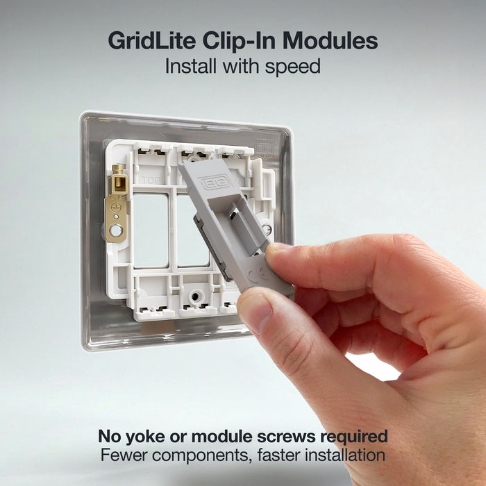 BG GridLite MBNBLNK Blank Module - Black Nickel