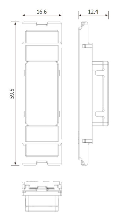 BG GridLite MBNBLNK Blank Module - Black Nickel