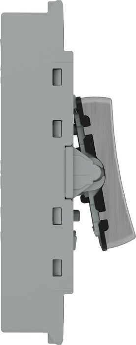 BG GridLite MBS12 20A 16AX SP 2-Way Switch Module - Brushed Steel