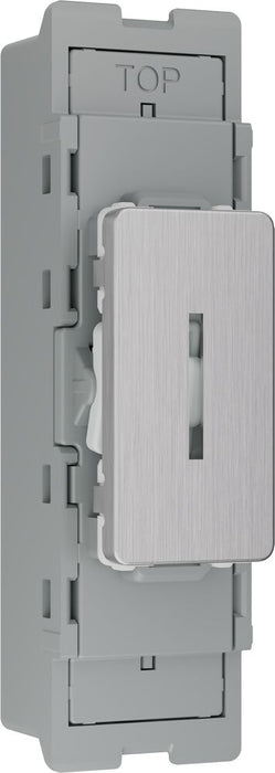 BG GridLite MBS12KY 20A 16AX SP 2-Way Key Switch Module - Brushed Steel
