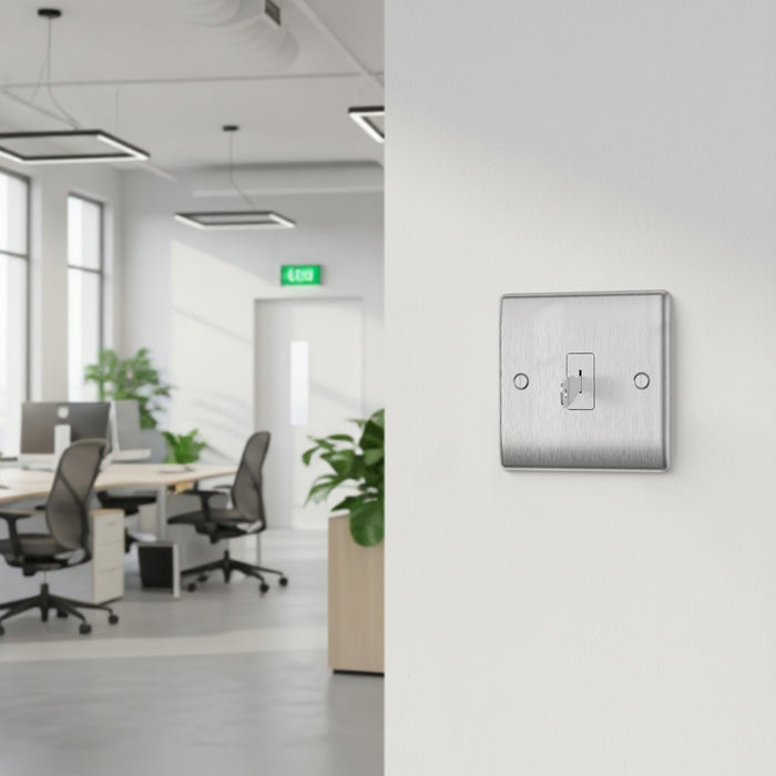 BG GridLite MBS12KY 20A 16AX SP 2-Way Key Switch Module - Brushed Steel