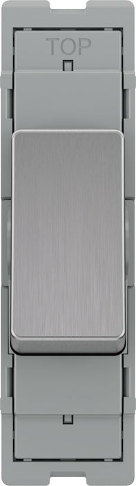 BG GridLite MBS13 20A 16AX 2-Way Intermediate Switch Module - Brushed Steel
