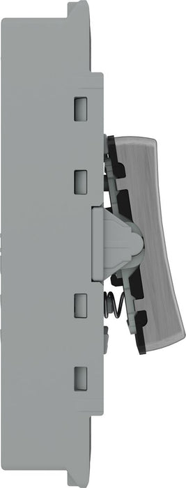 BG GridLite MBS14 20A 1-Way Retractive Switch Module - Brushed Steel