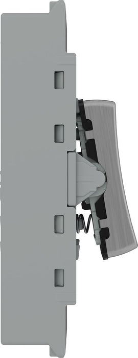 BG GridLite MBS14BELL 20A 1-Way Retractive Switch Module "Bell Symbol" - Brushed Steel