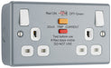 BG MC522ARCD Metal Clad 13A 2G SP Type A RCD Protection Switched Socket - westbasedirect.com