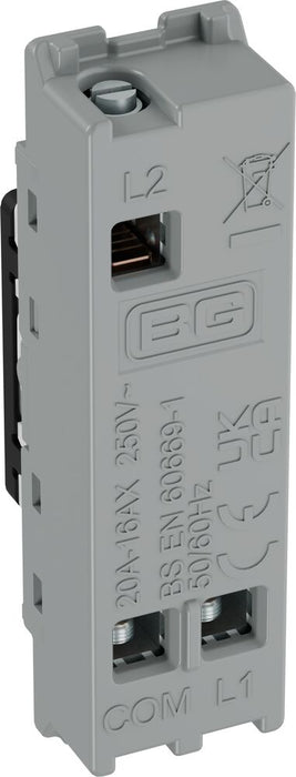 BG GridLite MFB12KY 20A 16AX SP 2-Way Key Switch Module - Matt Black