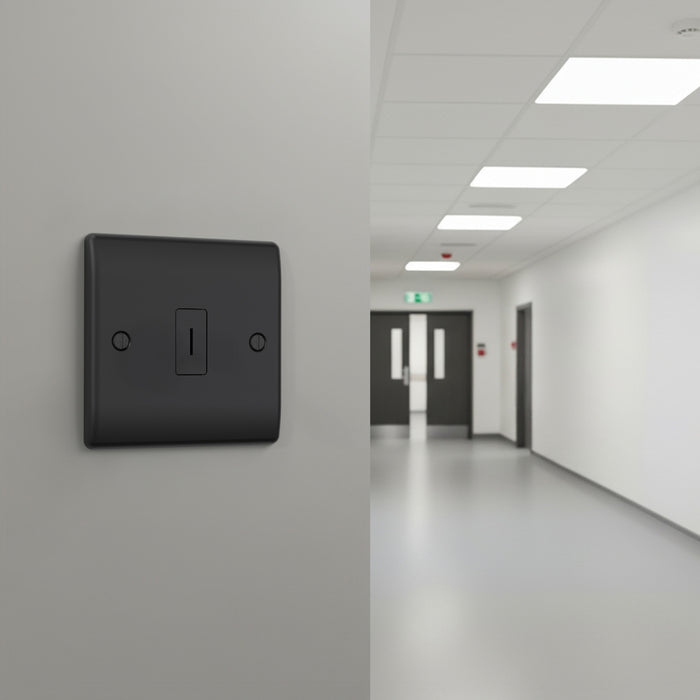 BG GridLite MFB12KY 20A 16AX SP 2-Way Key Switch Module - Matt Black