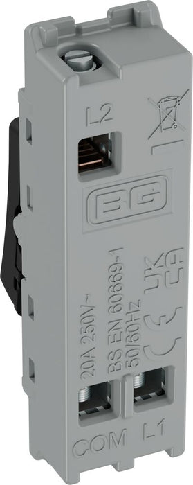 BG GridLite MFB142 20A 2-Way Retractive Switch Module - Matt Black