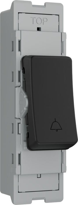 BG GridLite MFB142BELL 20A 2-Way Retractive Switch Module "Bell Symbol" - Matt Black