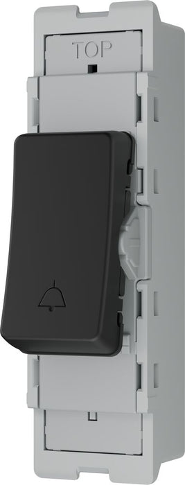 BG GridLite MFB142BELL 20A 2-Way Retractive Switch Module "Bell Symbol" - Matt Black