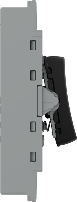 BG GridLite MFB142BELL 20A 2-Way Retractive Switch Module "Bell Symbol" - Matt Black