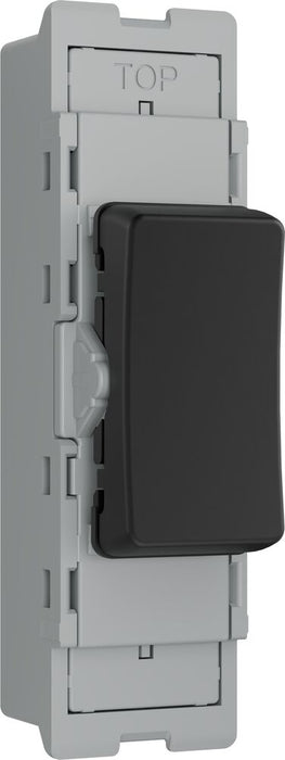 BG GridLite MFB142C 20A SP 2-Way Retractive (Centre Off) Switch Module - Matt Black